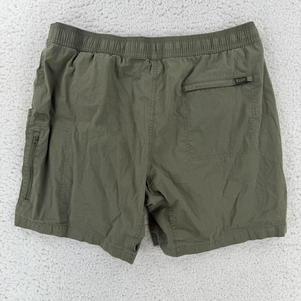 5.11 Tactical Cargo Shorts Mens XL Green Canvas Stretch 8 Inseam Casual